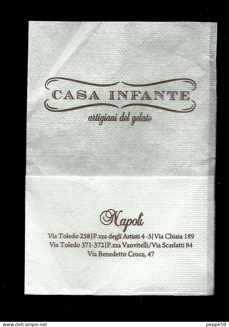 Tovagliolino Da Caffè - Casa Infante Gelati ( Napoli ) - Serviettes Publicitaires