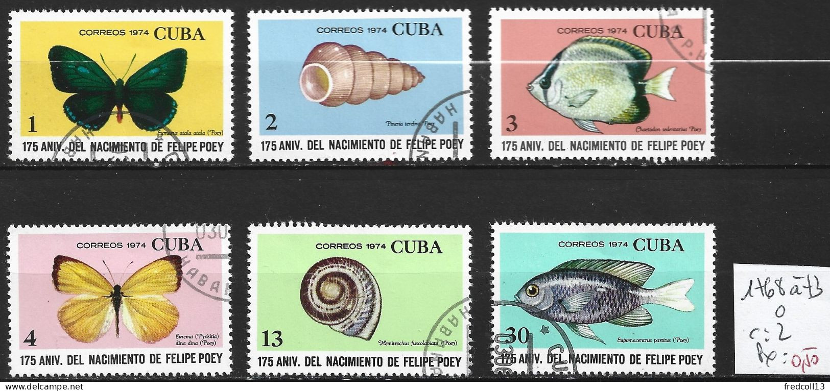 CUBA 1768 à 73 Oblitérés Côte 2 € - Used Stamps