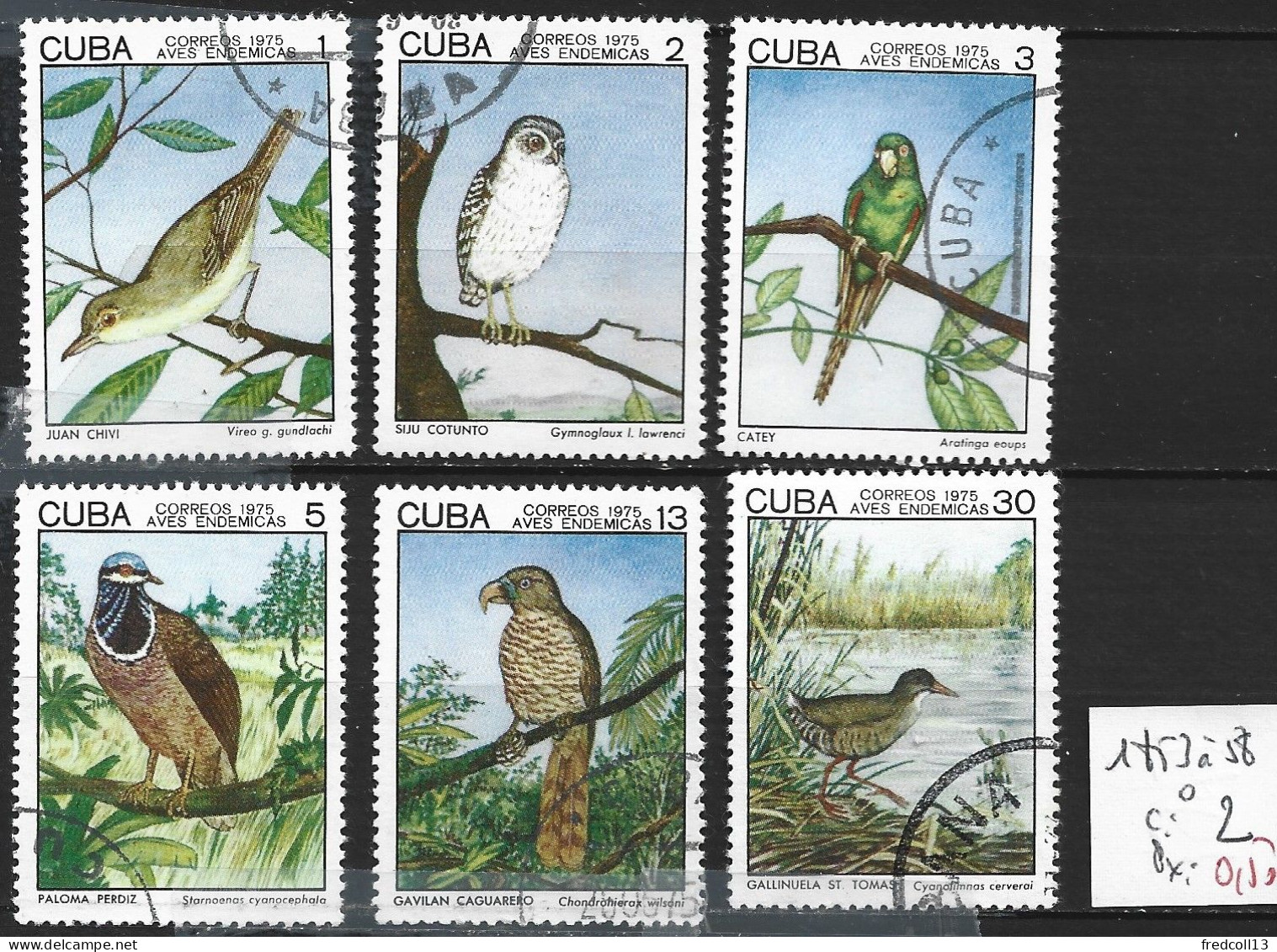 CUBA 1853 à 58 Oblitérés Côte 2 € - Used Stamps