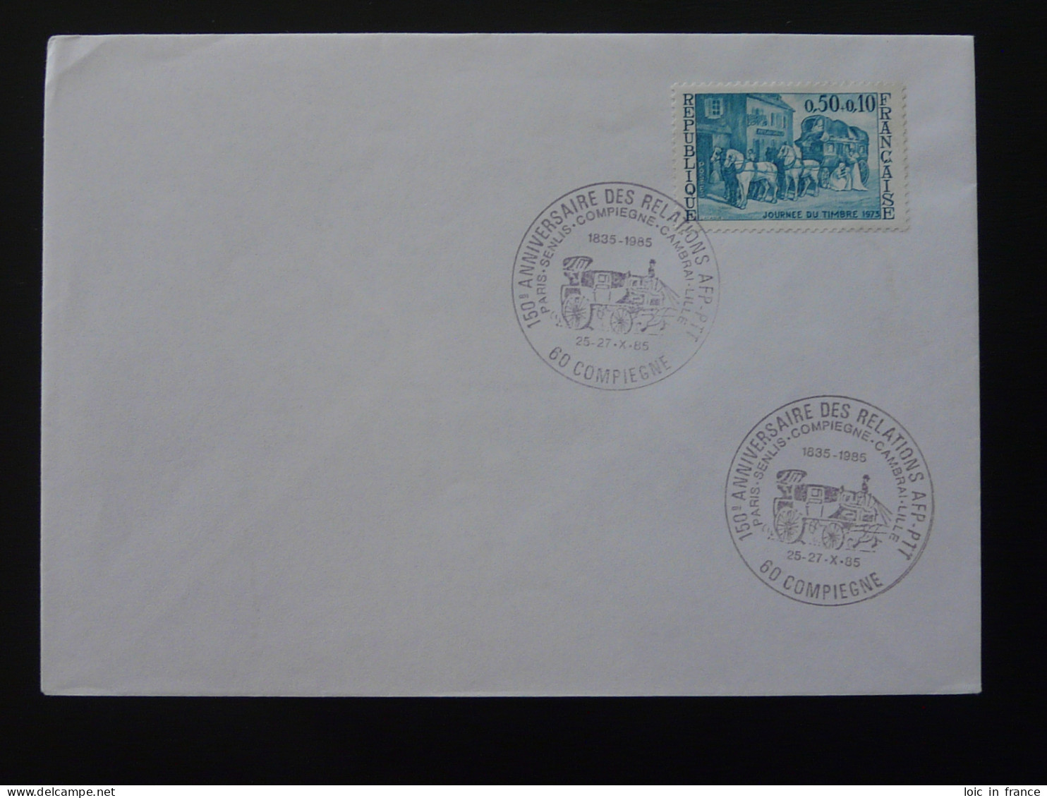 Diligence Oblitération Sur Lettre Postmark On Cover Compiègne 60 Oise 1985 - Kutschen