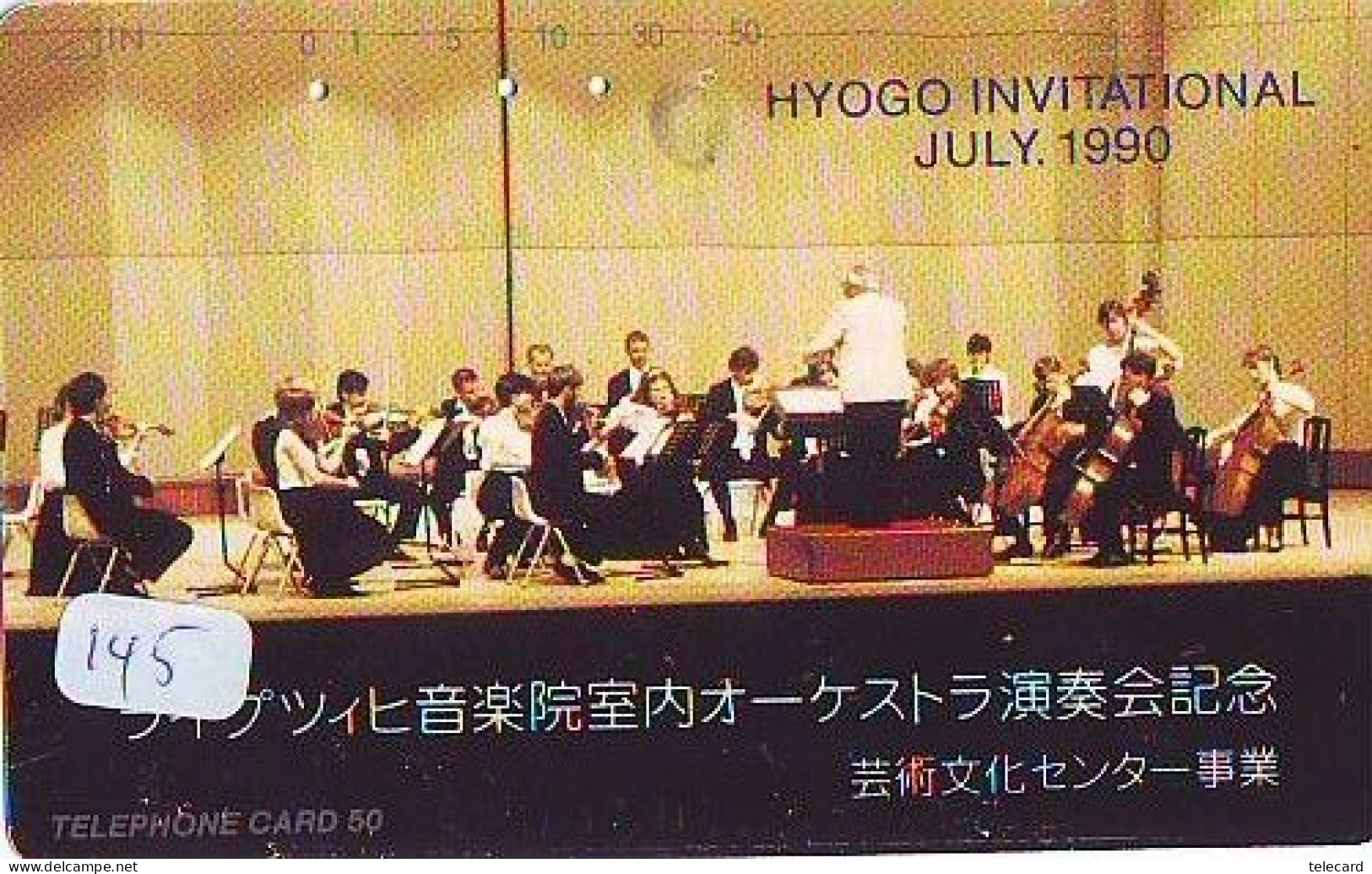 TELECARTE JAPON *  CHEF D ' ORCHESTRA * (145) HYOGO INVITATIONAL *  Conductor *  MUSIC * PHONECARD JAPAN * CONCERT - Música