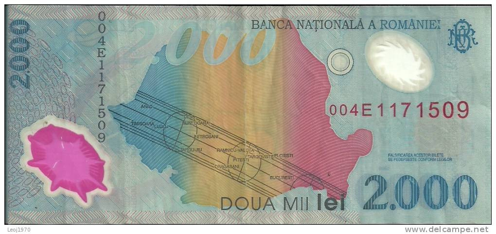 BANQUE NATIONALE DE ROUMANIE 2000 DOUA MIL LEI 1999 - Roumanie