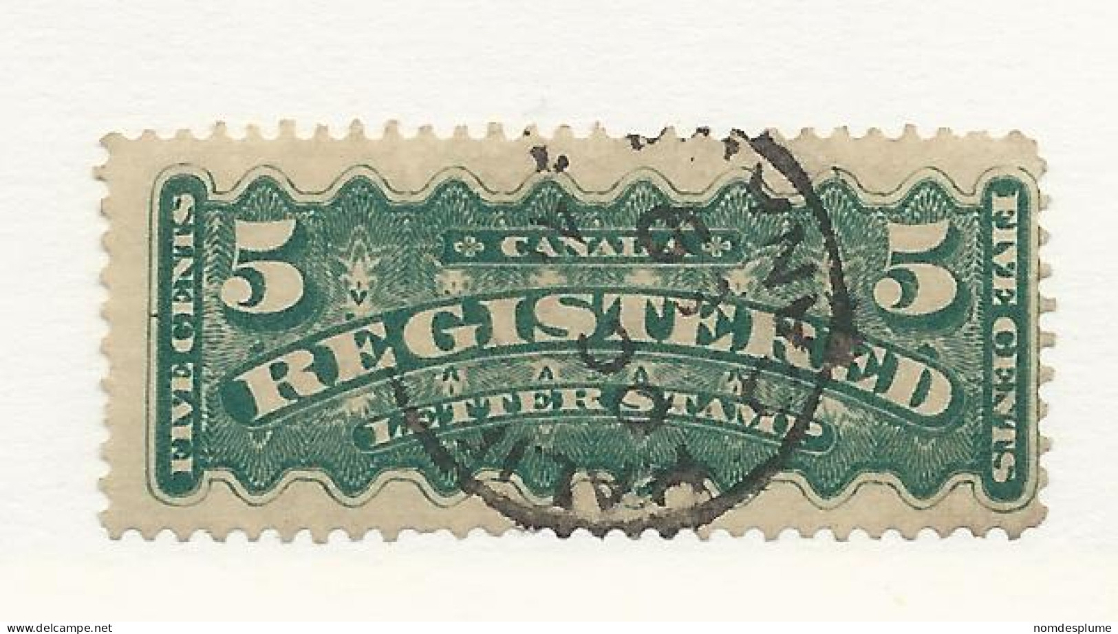 26002) Canada Registration 1888 Postmark Cancel - Registration & Officially Sealed