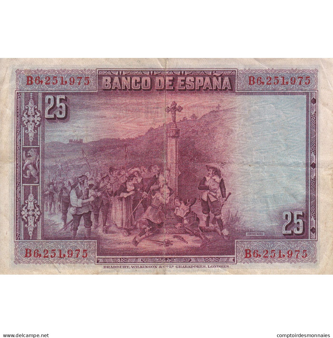 Billet, Espagne, 25 Pesetas, 1928-08-15, KM:74b, TB - 1-2-5-25 Pesetas