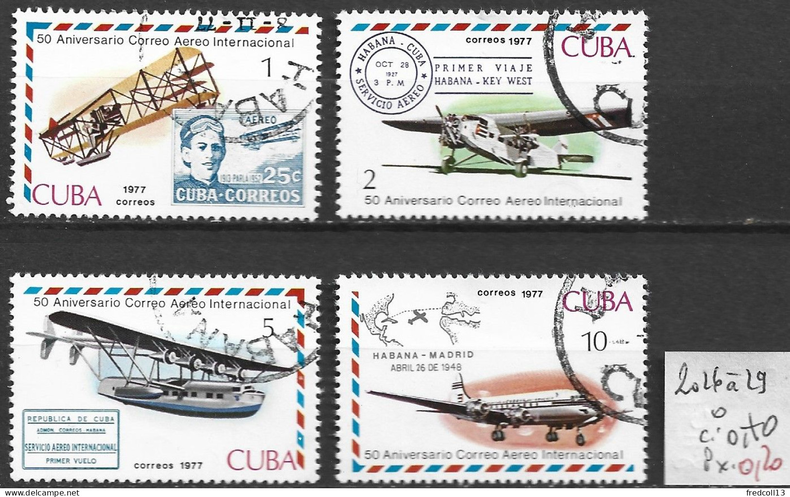 CUBA 2026 à 29 Oblitérés Côte 0.70 € - Used Stamps