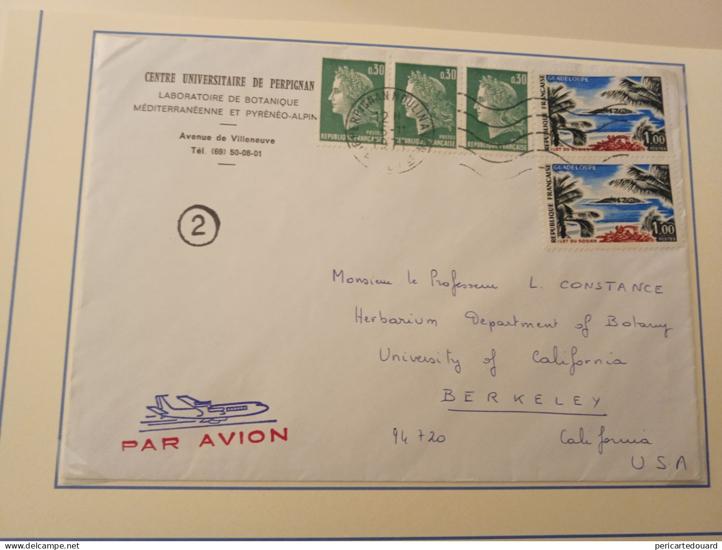 1611 Marianne De Cheffer Sur Lettre Pour Les USA Au Tarif Du 01/07/1971, L 0,90F+ SA  2,00F ( 15 à 20 G) - 1967-1970 Maríanne De Cheffer