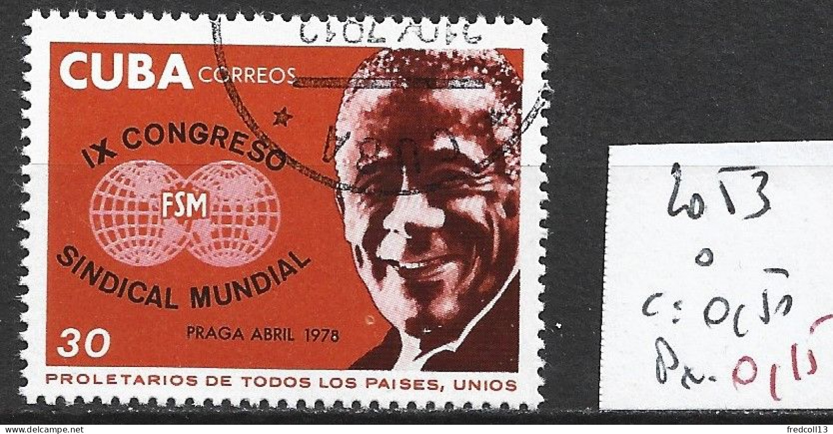 CUBA 2053 Oblitéré Côte 0.50 € - Usati