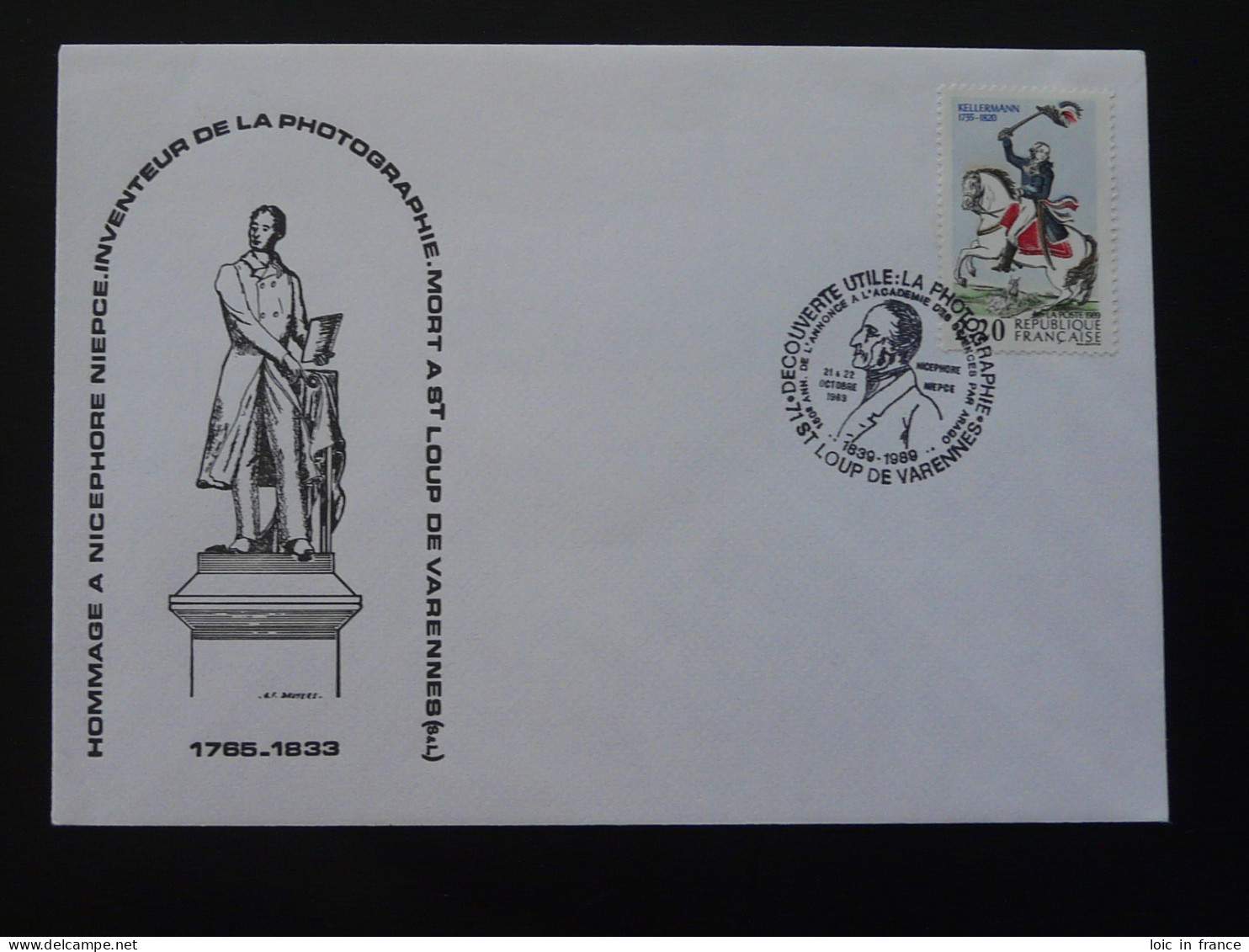 Lettre Cover Nicephore Niepce Inventeur De La Photographie 71 St-Loup De Varennes 1989 - Fotografie