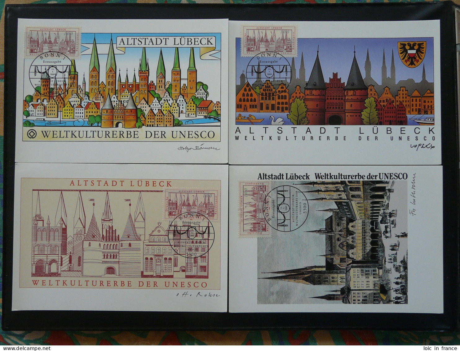 Série De 4 Set Of 4 Cartes Maximum Cards Lubeck City Allemagne Germany 1990 - Autres & Non Classés