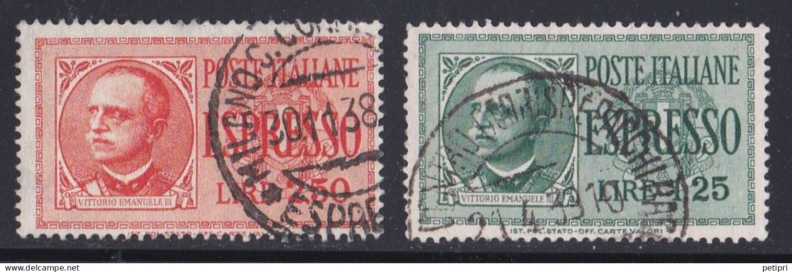 Italie - 1900 - 1944  Victor Emmanuel III  - Poste Expresse  Y&T  N ° 16 Et 19  Oblitéré - Express Mail