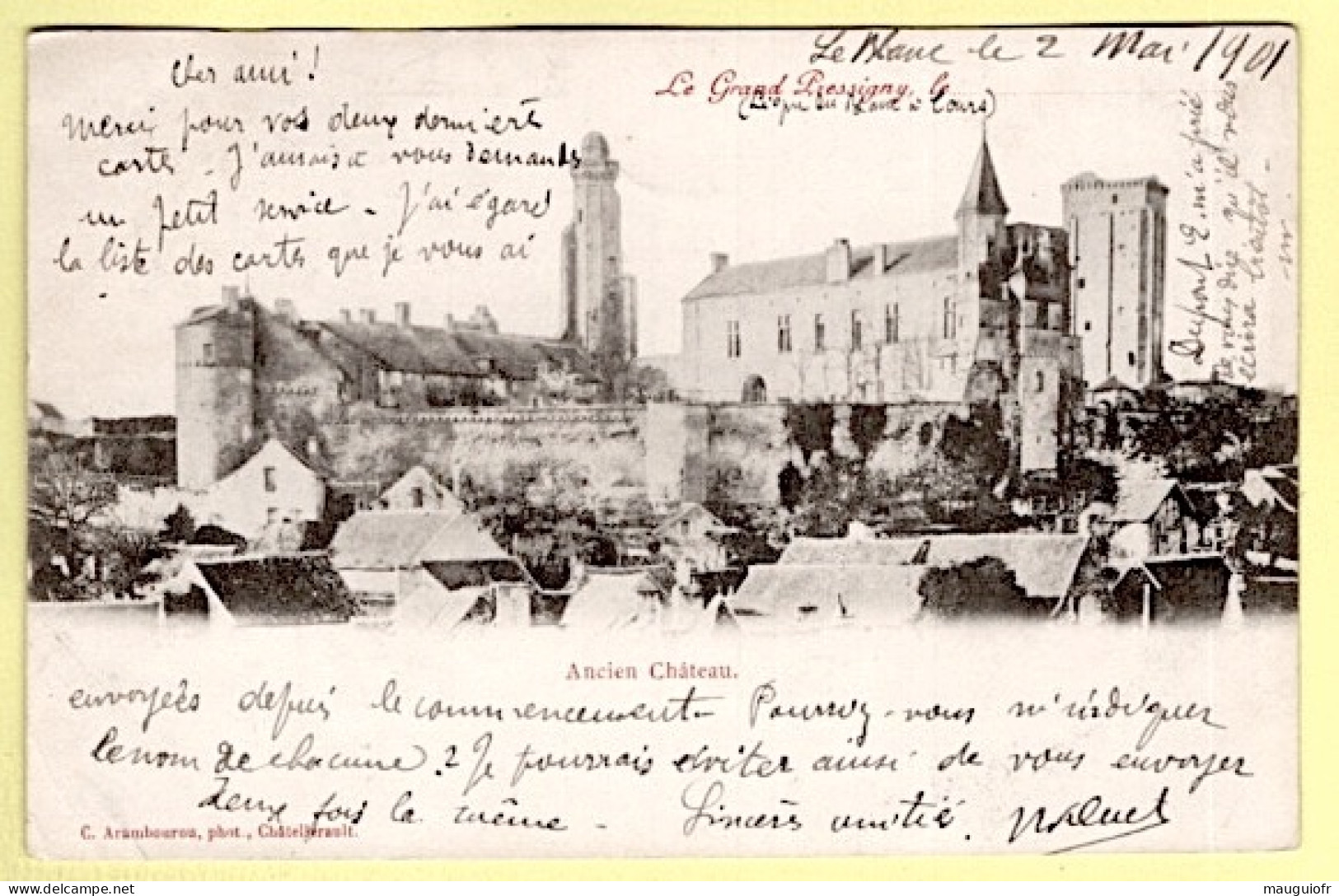 37 INDRE ET LOIRE / LE GRAND-PRESSIGNY / L'ANCIEN CHÂTEAU / 1901 - Le Grand-Pressigny