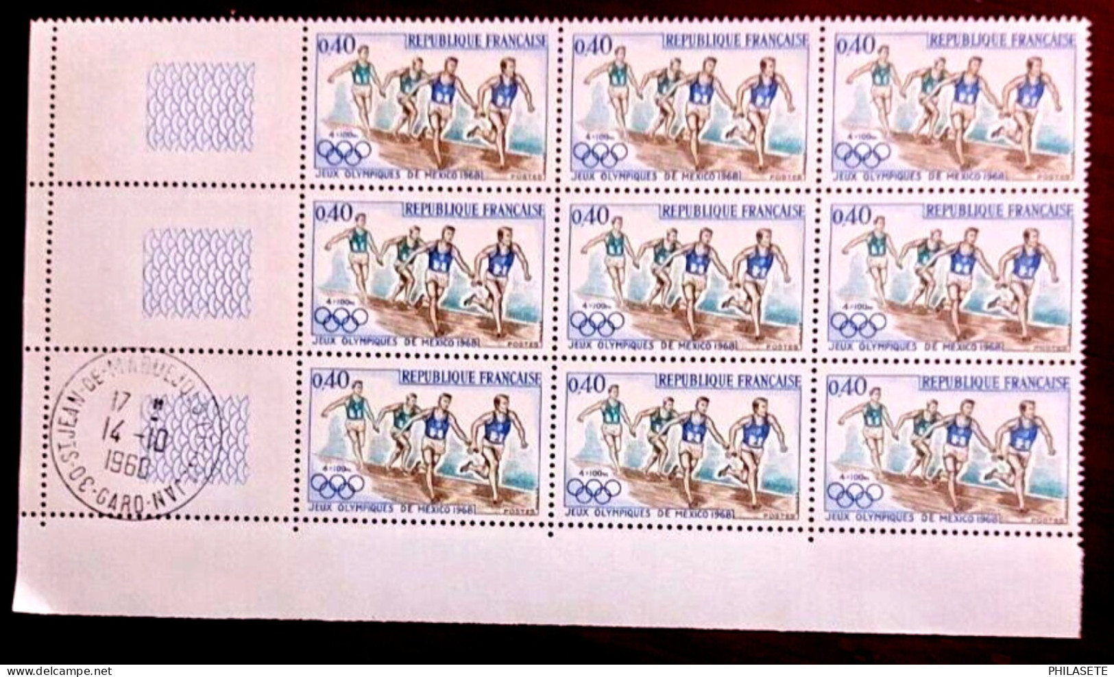 France Neufs N** Bloc De 9 Timbres YT N° 1573 J O De Mexico - Feuilles Complètes