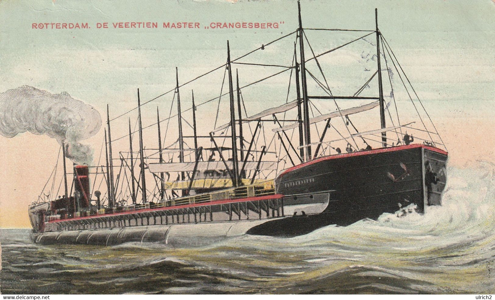 AK De Veertien Master Crangesberg - Rotterdam - 1902  (66614) - Paquebots