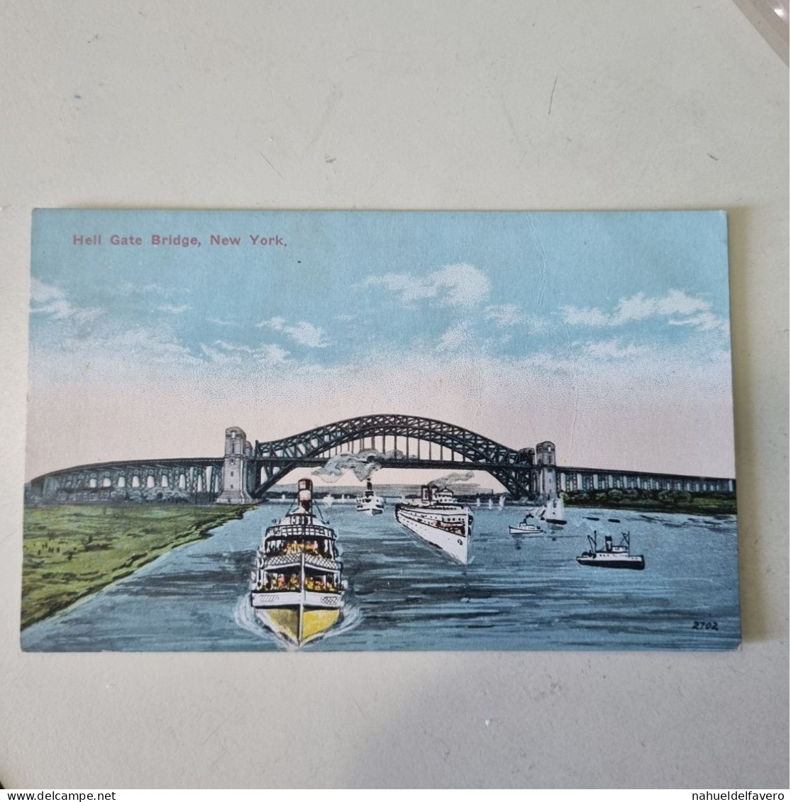 Uncirculated Postcard - HELL GATE BRIDGE, NEW YORK - Ponts & Tunnels