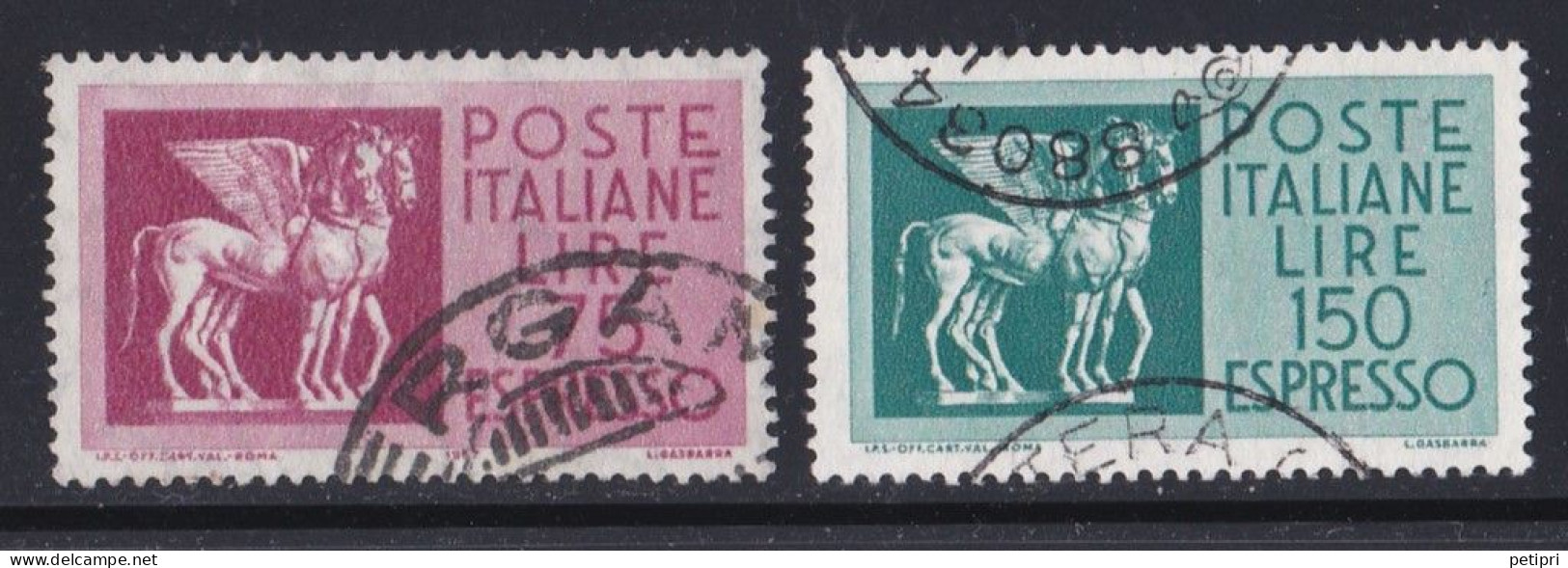 Italie -  Poste Expresse  Y&T  N ° 43  Et  44  Oblitéré - Poste Exprèsse/pneumatique