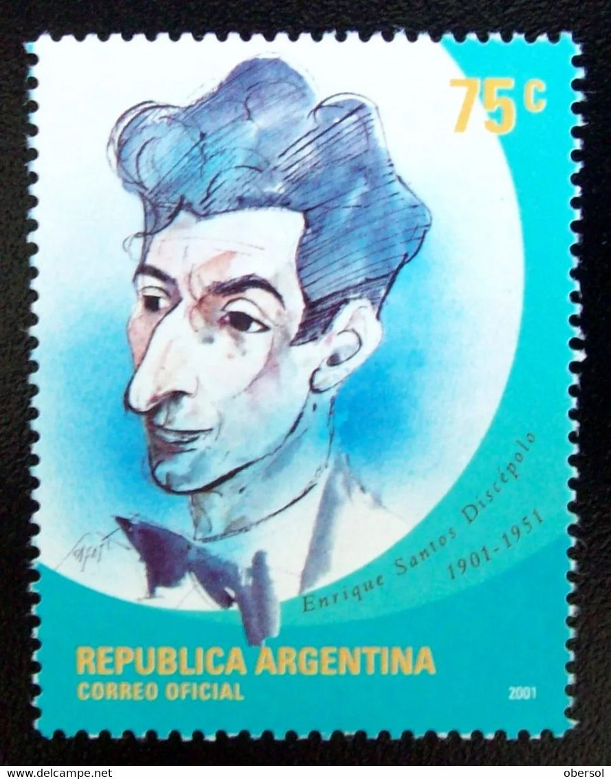 Argentina 2001 Enrique Santos Discepolo Musician, Writer MNH Stamp - Ungebraucht