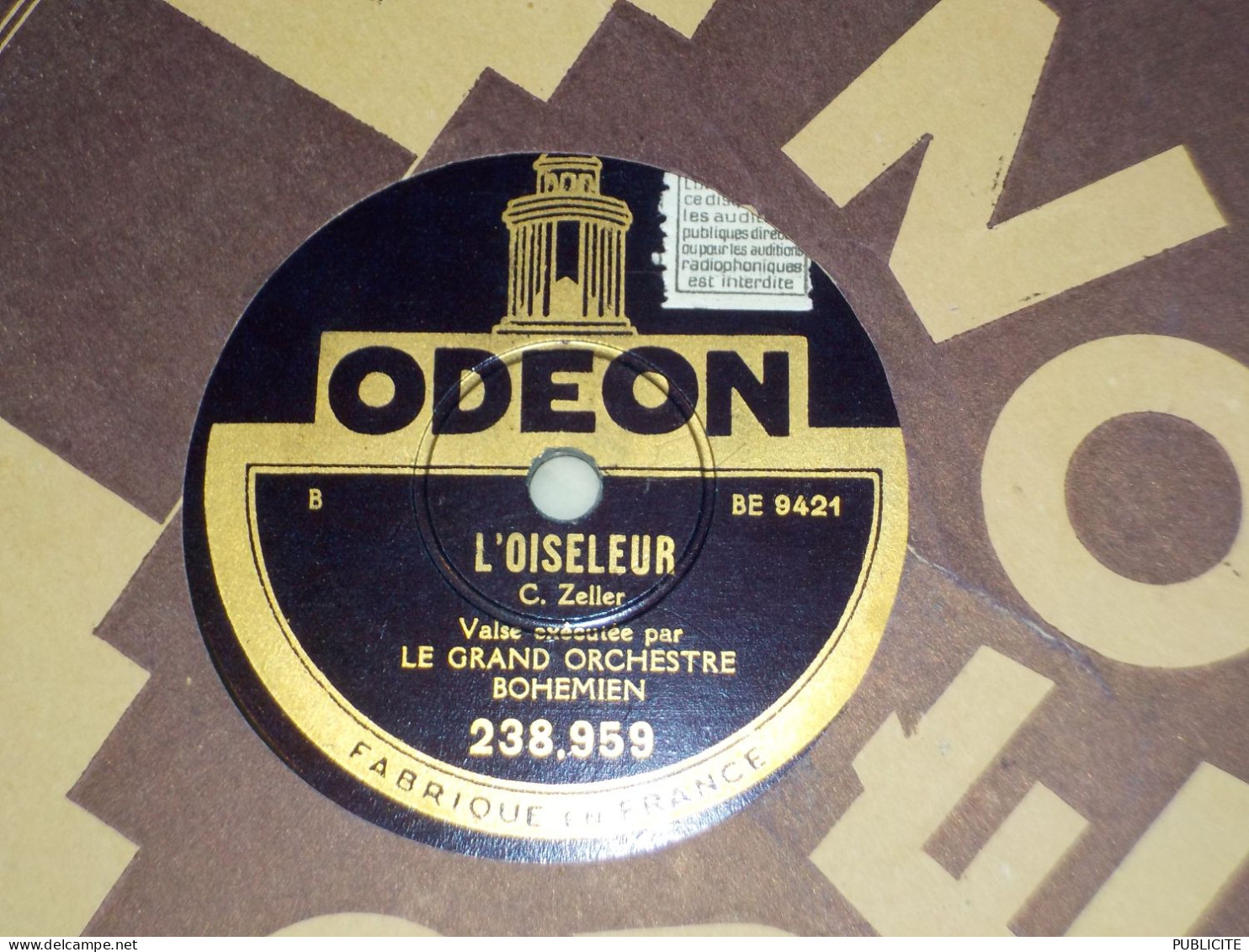 DISQUE 78 TOURS  VALSE ORCHESTRE BOHEMIEN 1935 - 78 Rpm - Gramophone Records