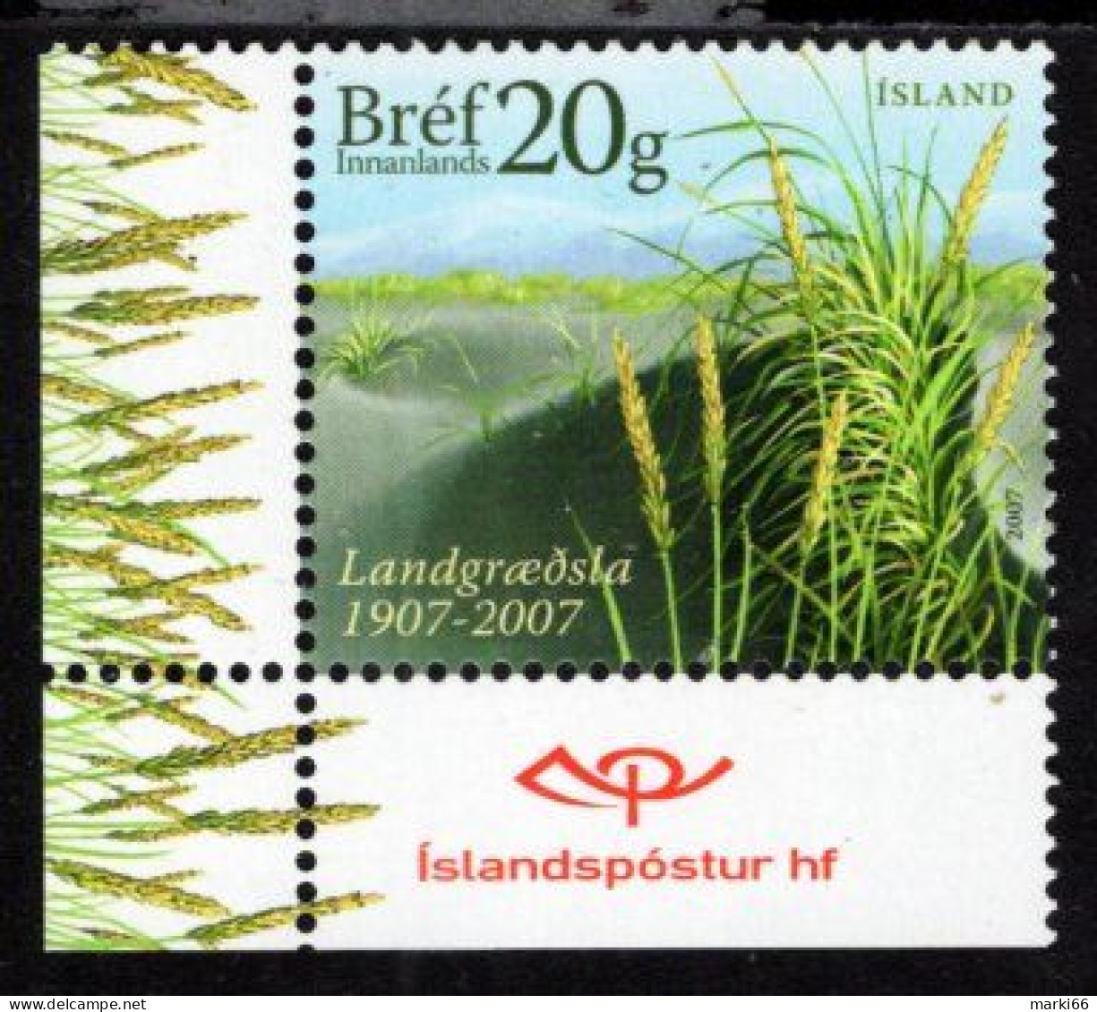 Iceland - 2007 - Centenary Of Soil Conservation Service - Mint Stamp - Ungebraucht