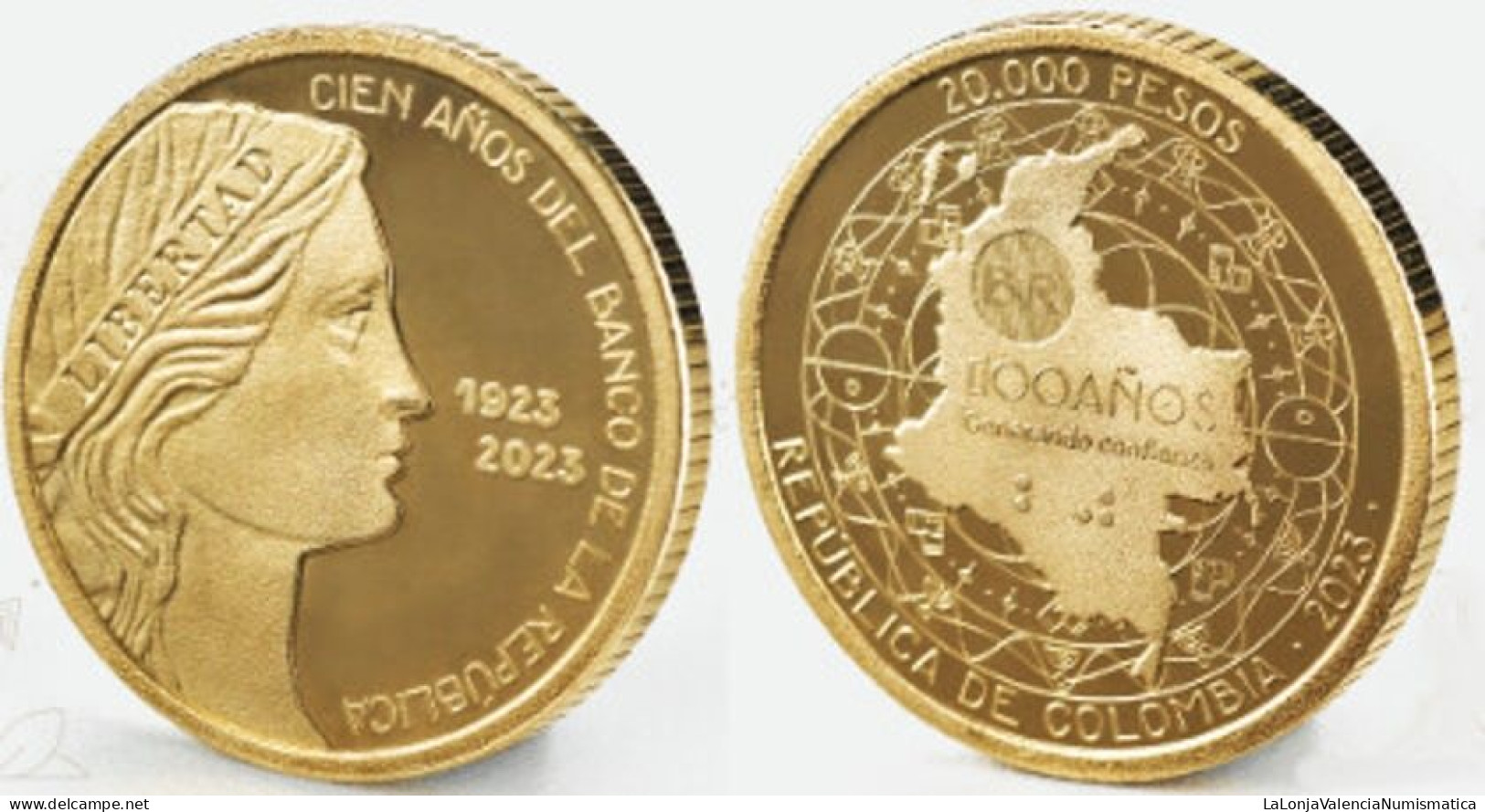 Colombia 20000 Pesos Commemorative 1923-2023 Km New Sc Unc - Kolumbien
