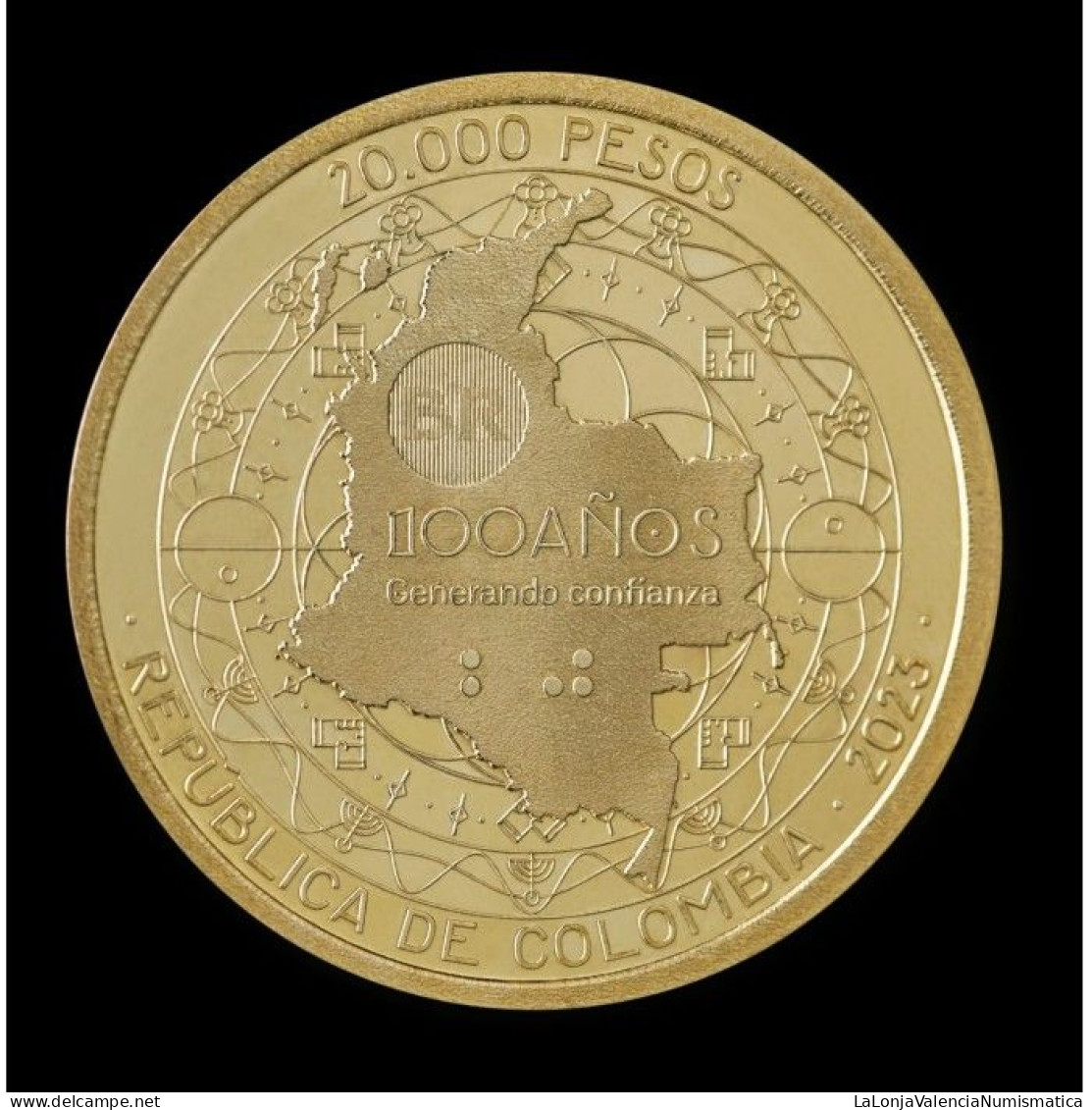 Colombia 20000 Pesos Commemorative 1923-2023 Km New Sc Unc - Colombia