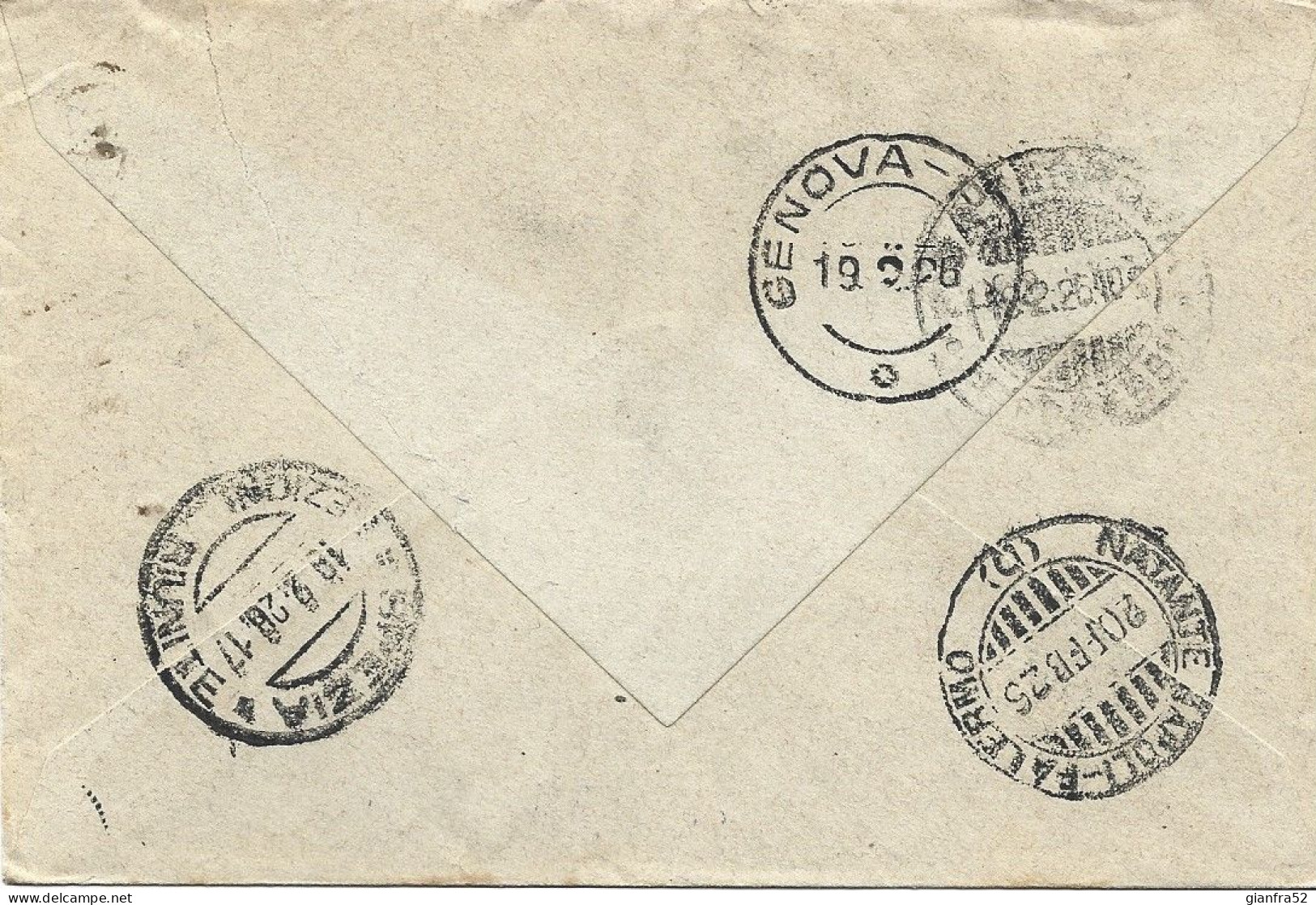 STORIA POSTALE 19/2/26 LETTERA ESPRESSO LIT 1,30  MICHETTI 60 CENT. + EX CENT 70 SU 60 NATANTE NAPOLI-PALERMO - Eilsendung (Eilpost)