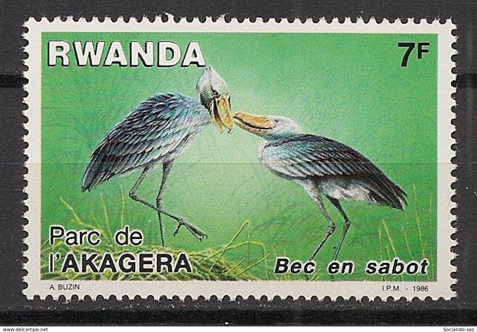 RWANDA - 1986 - N°YT. 1218 - Oiseau / Bird / Bec En Sabot - Neuf Luxe ** / MNH / Postfrisch - Nuovi