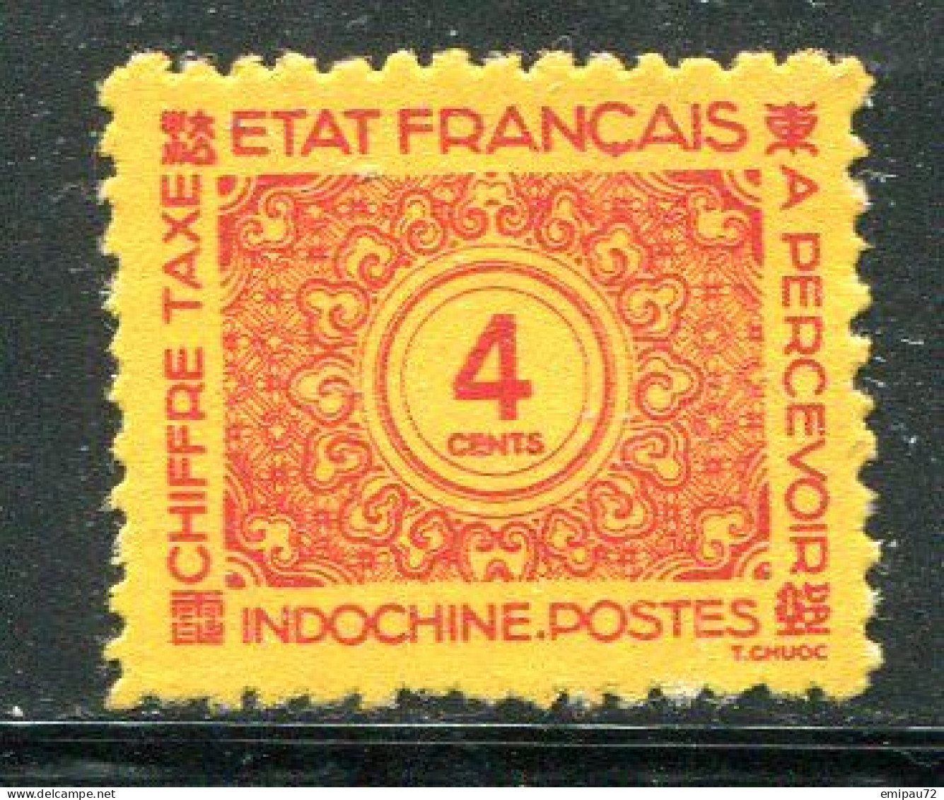 INDOCHINE- Taxe Y&T N°78- Neuf Avec Charnière * - Segnatasse