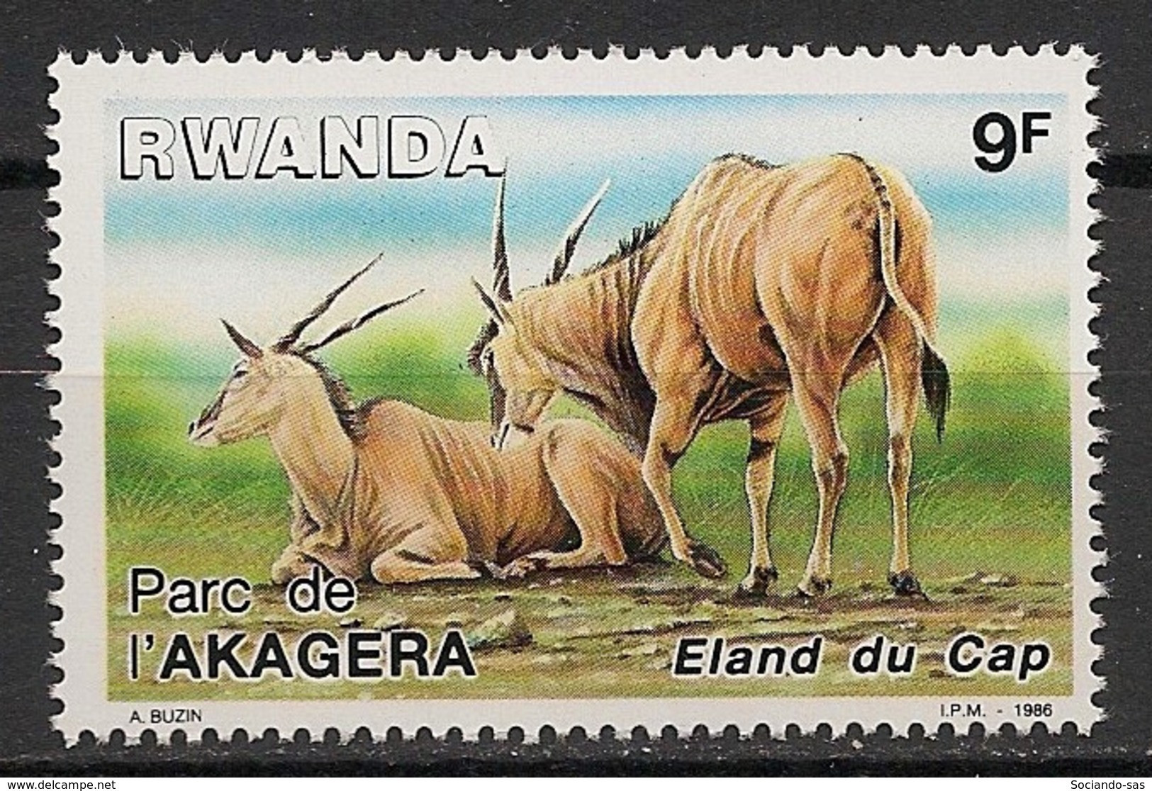 RWANDA - 1986 - N°YT. 1219 - Eland Du Cap - Neuf Luxe ** / MNH / Postfrisch - Unused Stamps