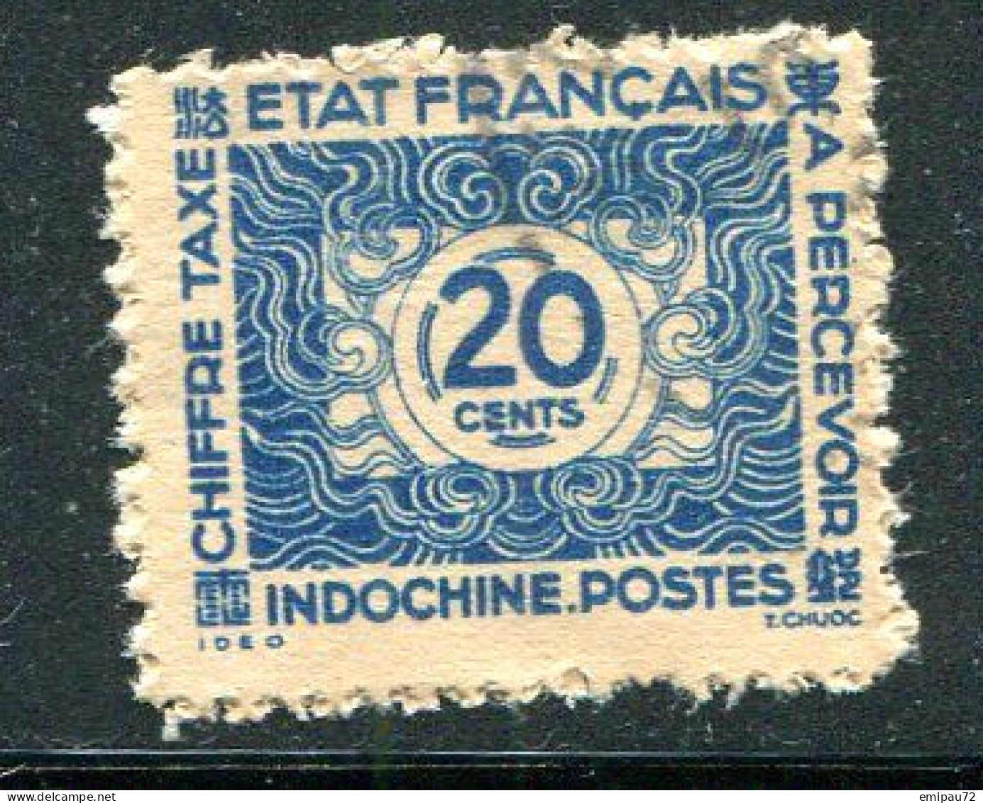 INDOCHINE- Taxe Y&T N°82- Oblitéré - Timbres-taxe