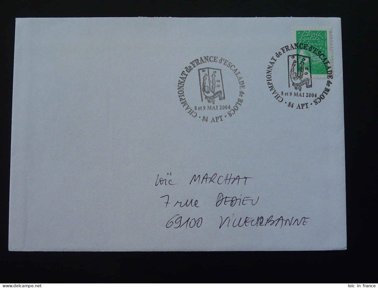 Escalade Climbing Oblitération Sur Lettre Postmark On Cover Apt 84 Vaucluse 2004 - Climbing