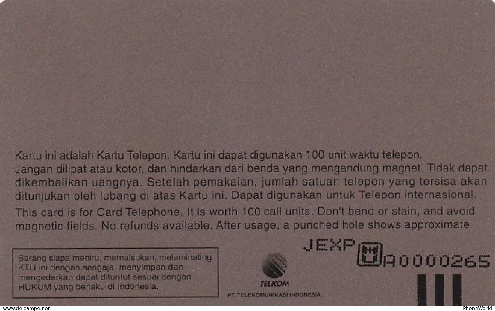 Telkom Indonesia, S416 Christmas Selamat Hari Natal 1996, MINT, Tamura, RRR - Indonesia