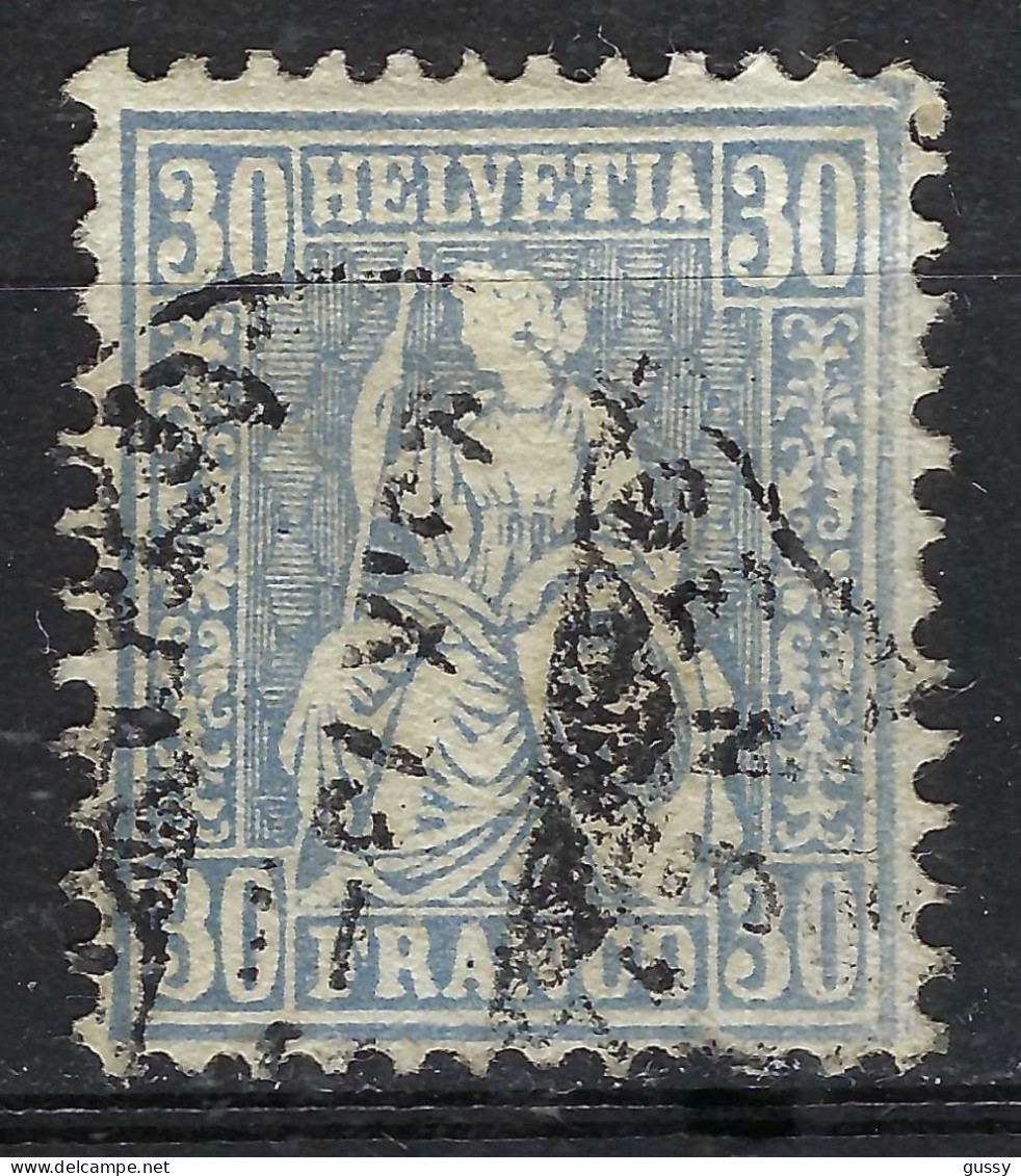 SUISSE Ca.1867-78: Le ZNr. 41, "Helvétie Assise", Obl. CAD "Genève" - Gebraucht