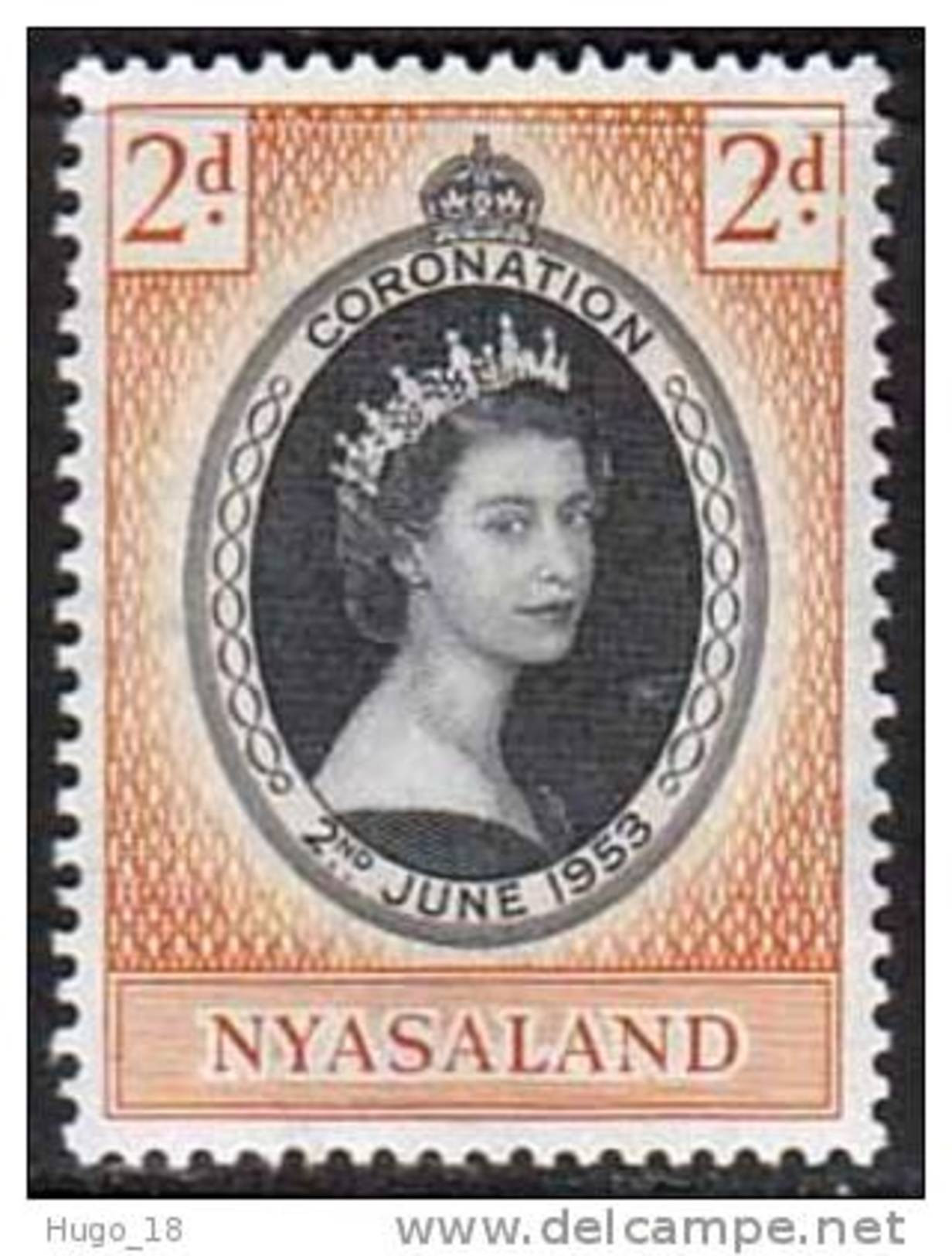 1953 QUEEN ELIZABETH CORONATION  NYASSALAND - Nyassaland (1907-1953)