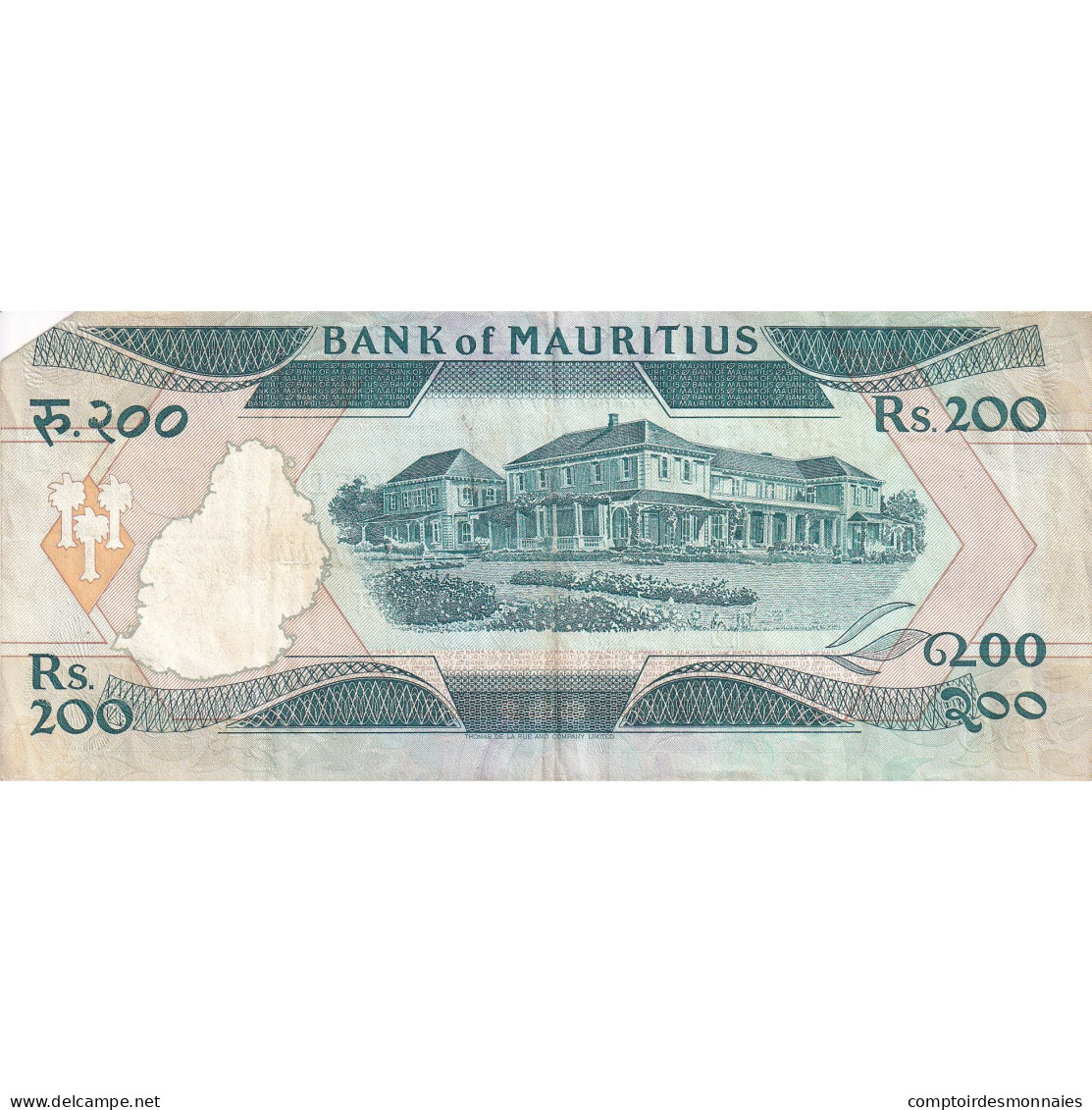 Billet, Maurice, 200 Rupees, Undated (1985), KM:39b, TB+ - Mauricio