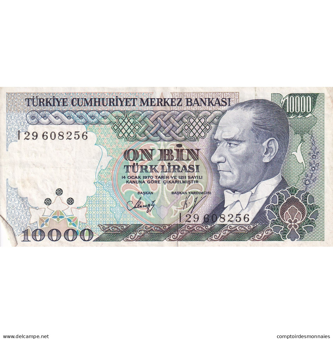 Billet, Turquie, 10,000 Lira, 1970, UNdated (1970), KM:200, TTB+ - Turquie