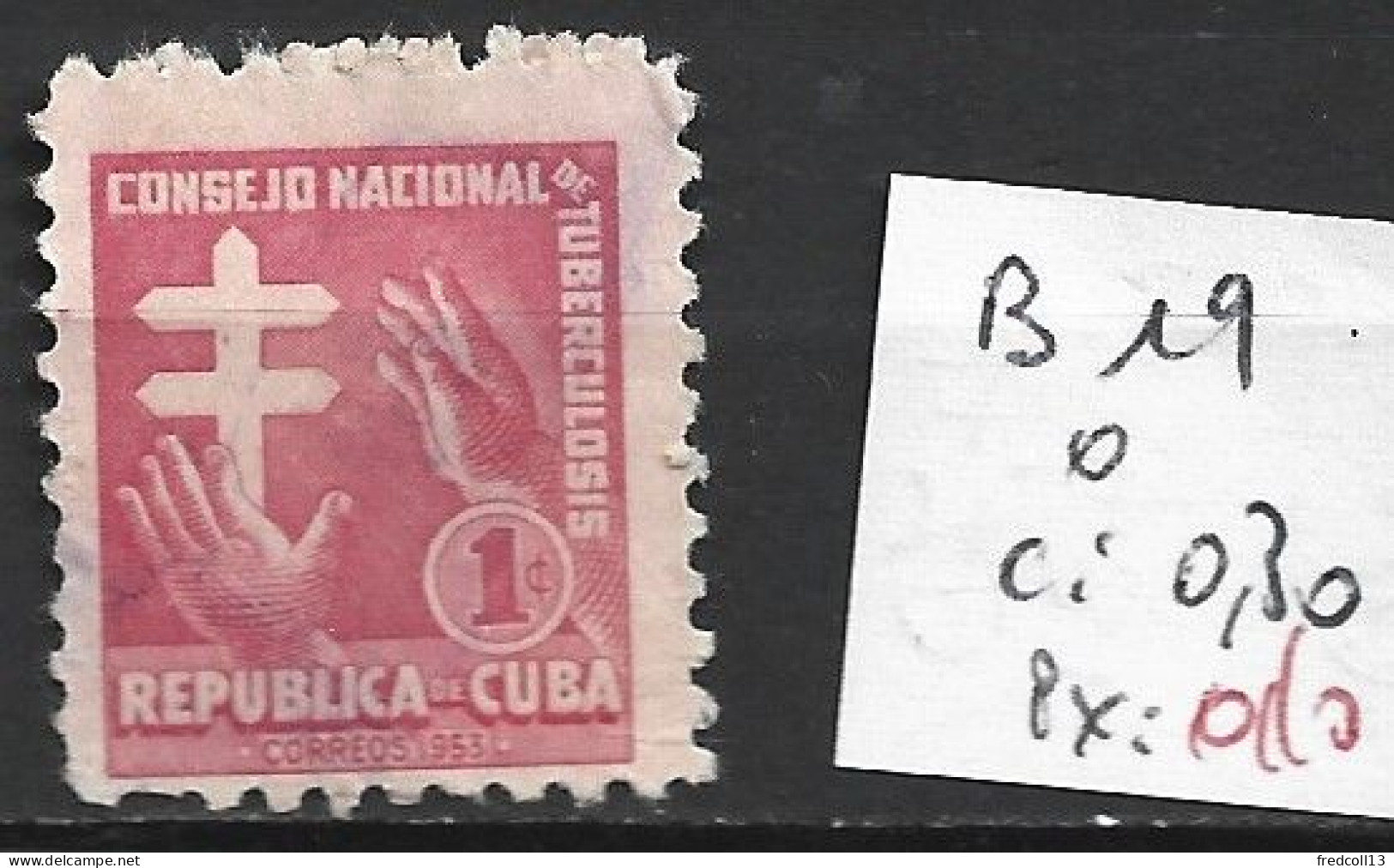 CUBA BIENFAISANCE 19 Oblitéré Côte 0.30 € - Bienfaisance