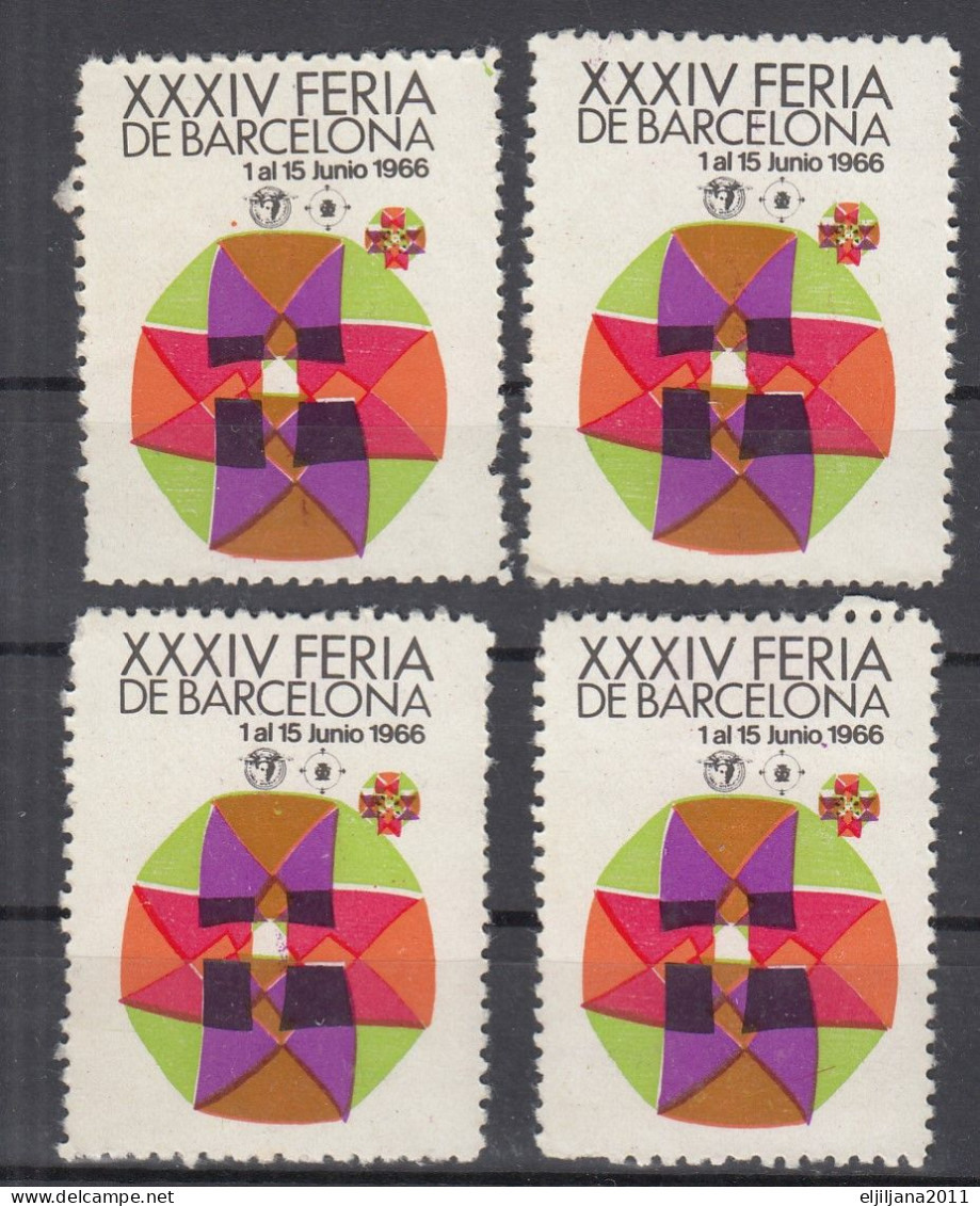 SPAIN 1966 ⁕ XXXIV Feria De Barcelona / Barcelona Fair ⁕ 4v Cinderella - Erinnophilie