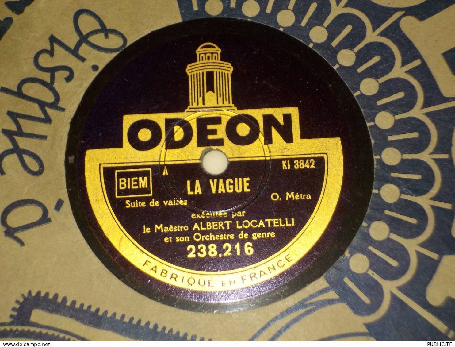 DISQUE 78 TOURS MAETRO ALBEZRT LOCATELLI 1930 - 78 T - Disques Pour Gramophone