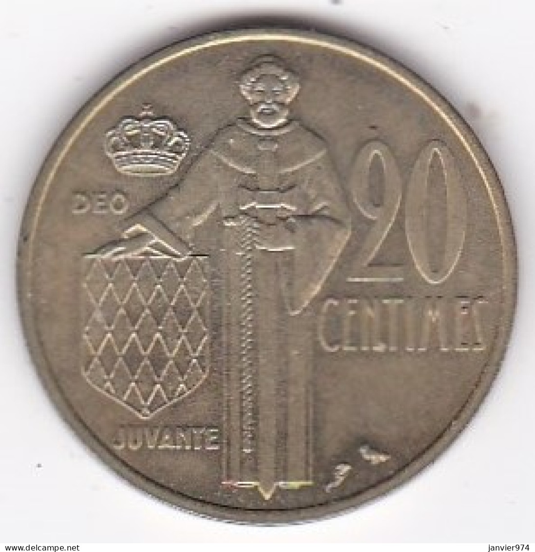 Monaco. 20 Centimes 1974, Rainier III, En Cupro Aluminium - 1960-2001 New Francs