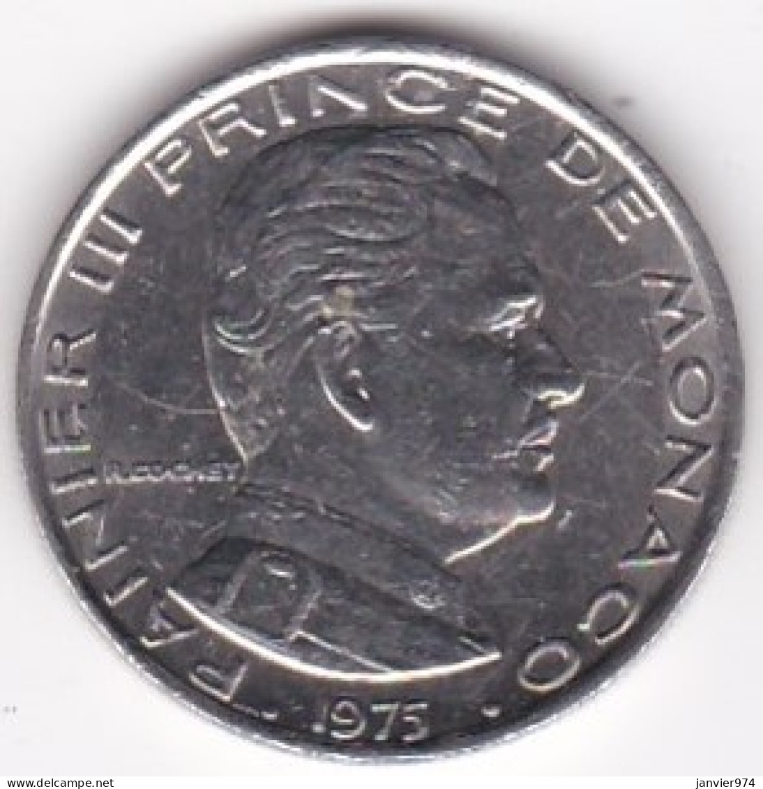 Monaco . 1 Franc 1975  Rainier III, En Nickel - 1960-2001 Neue Francs