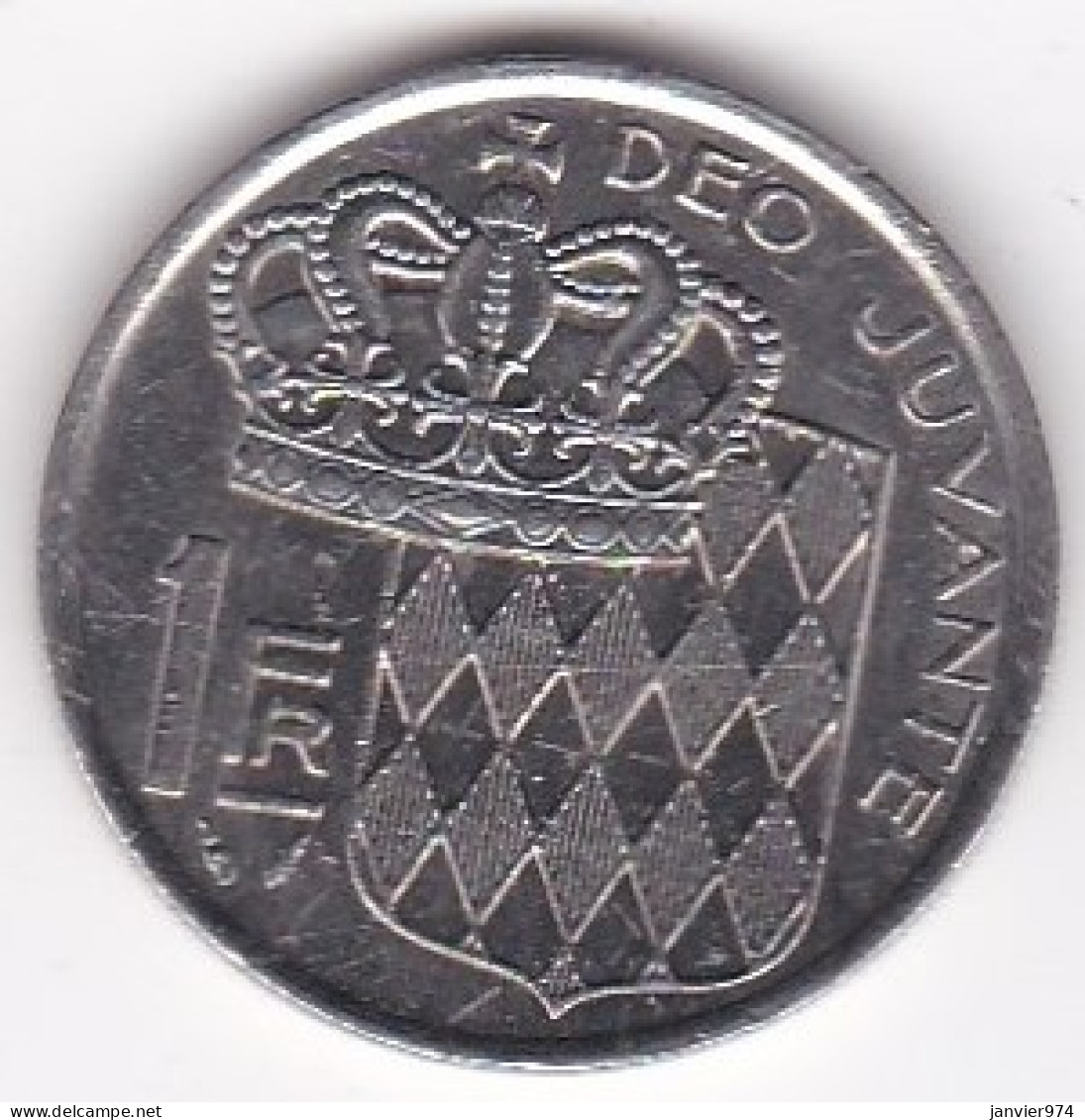 Monaco . 1 Franc 1975  Rainier III, En Nickel - 1960-2001 Nouveaux Francs