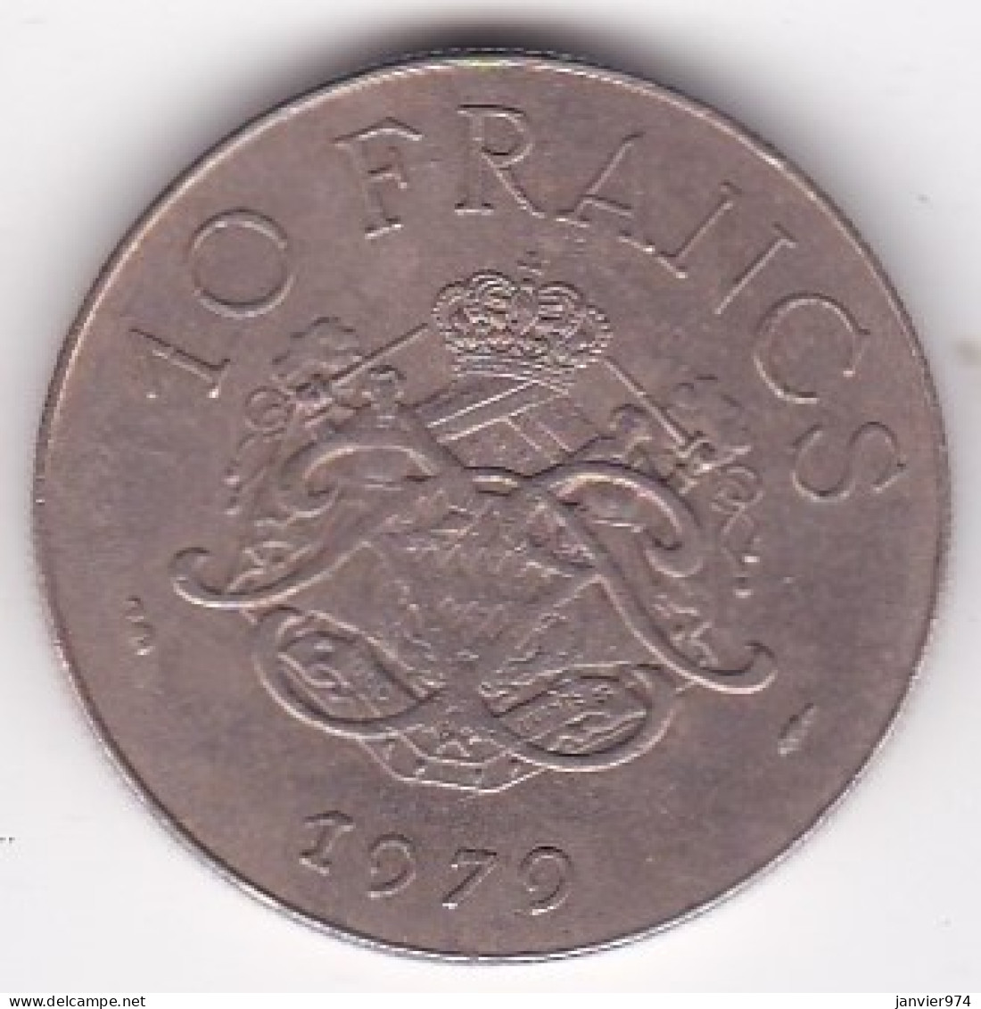 Monaco 10 Francs 1979 Rainier III , En Cupro Nickel Alu - 1960-2001 Neue Francs