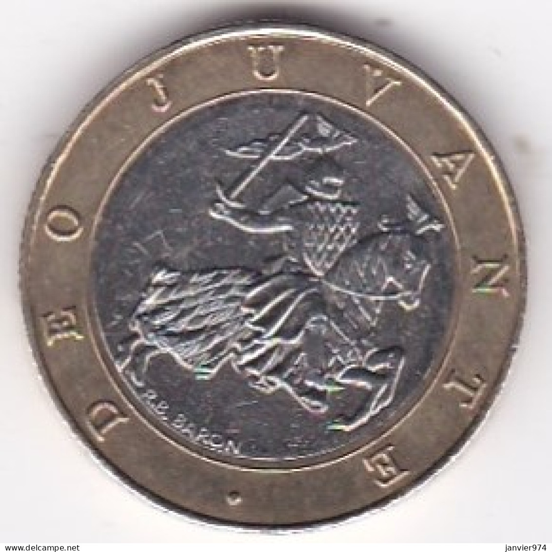 Monaco 10 Francs 1991 Rainier III , Bimétallique - 1960-2001 Neue Francs
