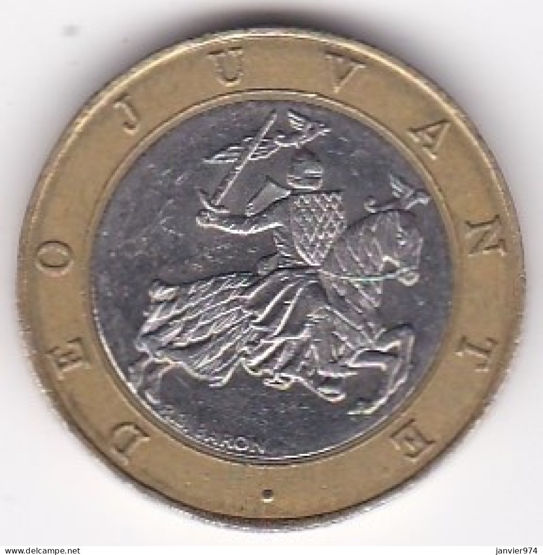 Fauté Monaco 10 Francs 1995, Double Listel Au Niveau Du Cœur, Avers Et Revers - 1960-2001 New Francs