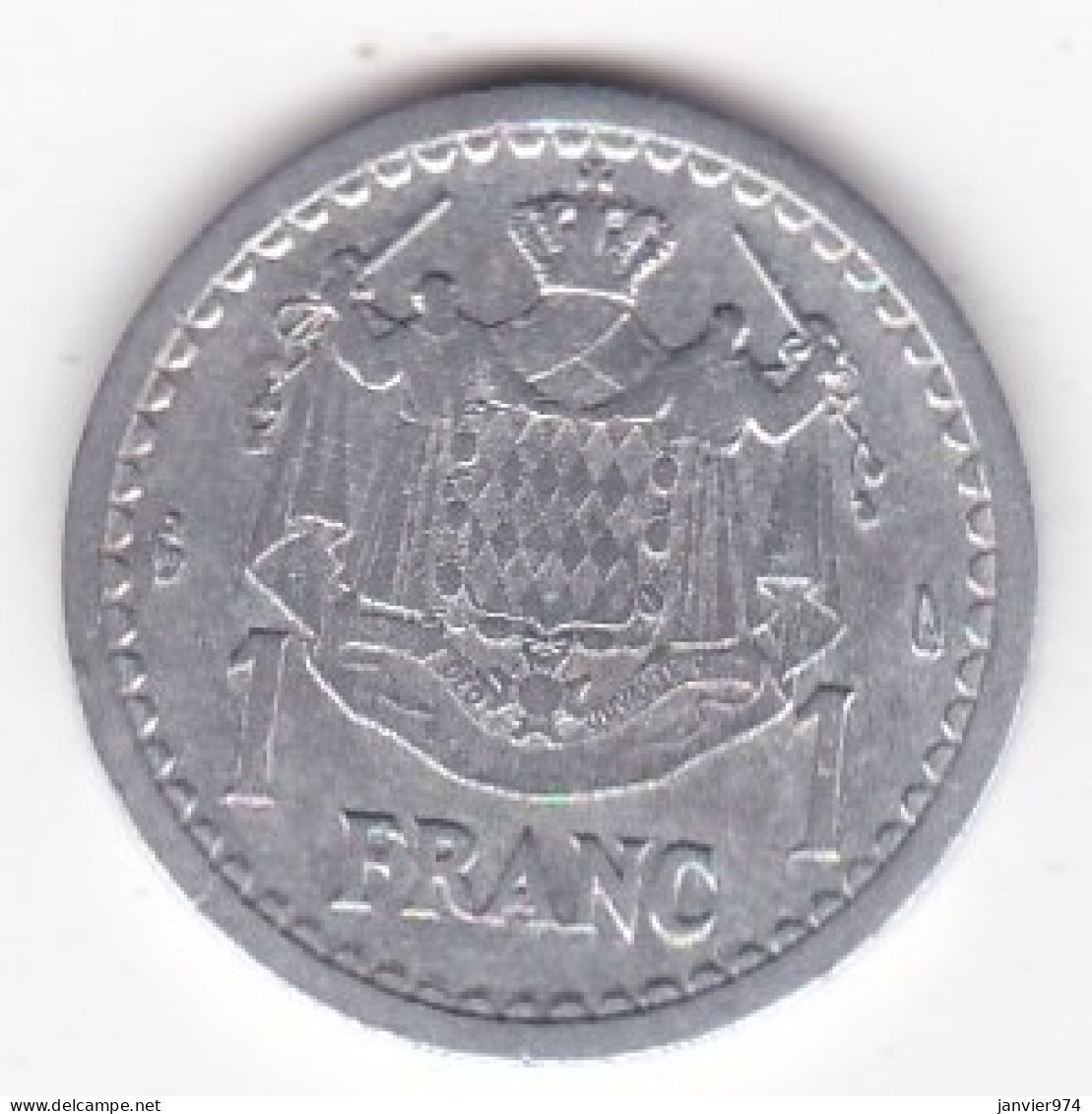 Monaco . 1 Franc Sans Date (1943), Louis II , En Aluminium - 1922-1949 Louis II.