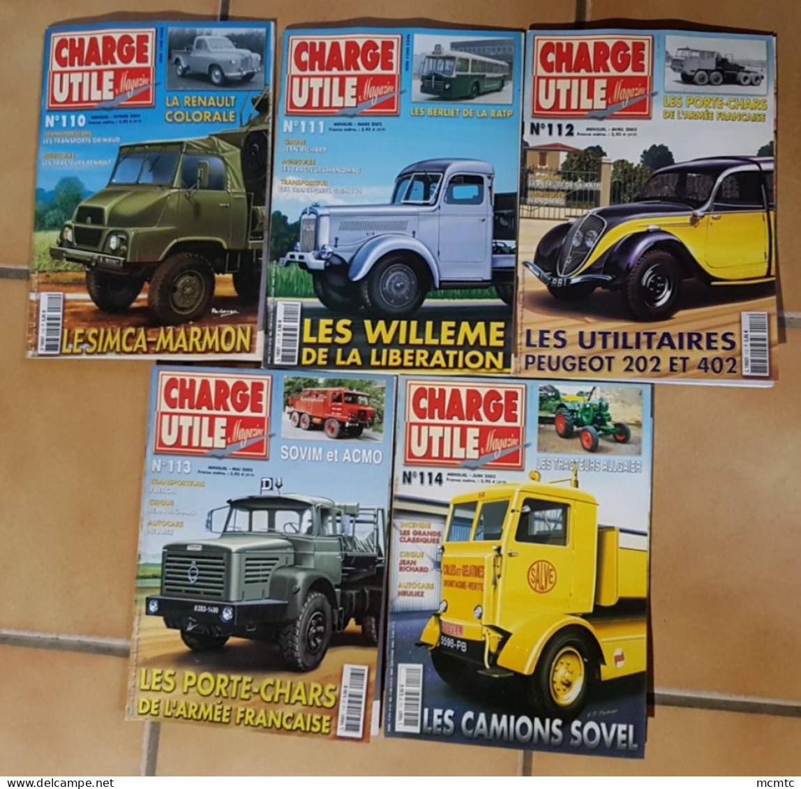 5 Magazines - Magazine , Revue ,Charge Utile- N° 110-111-112-113-114  ( Camion Ancien , Camions Anciens ) - - Non Classificati