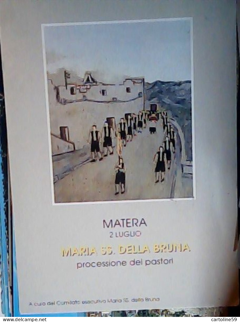 MATERA - PROCESSIONE S.MARIA DELLA BRUNA 2 LUGLIO 1995 BY Di Piede Olio Su Legno 1954 VB1996 JR4570 - Matera