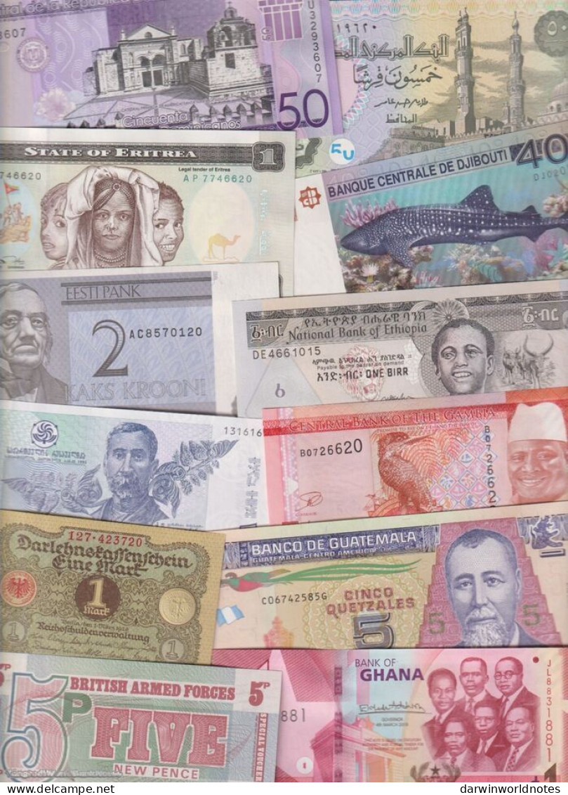 DWN - 125 World UNC Different Banknotes From 125 Different Countries - Collections & Lots