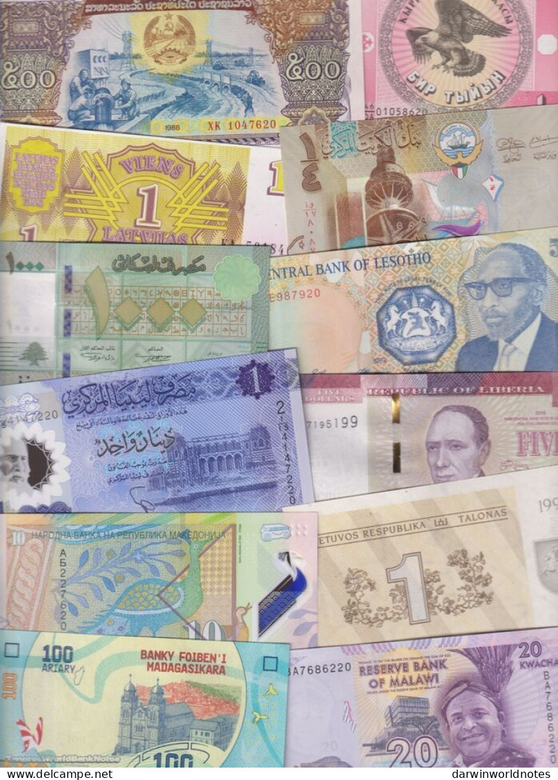 DWN - 125 World UNC Different Banknotes From 125 Different Countries - Collections & Lots