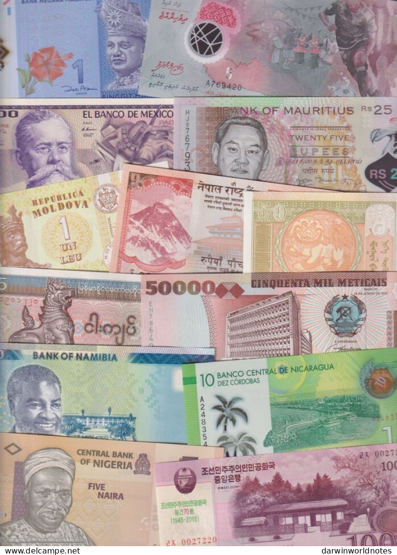DWN - 125 world UNC different banknotes from 125 different countries